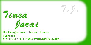 timea jarai business card